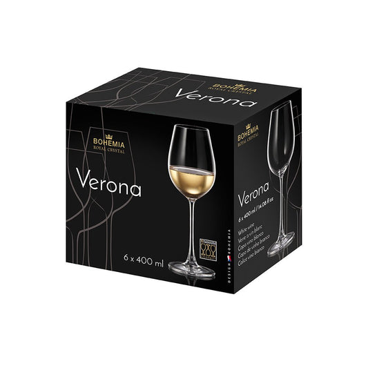 Bohemia Royal Crystsal Verona vitvinsglas 400 ml – 6 - pack - Björk & Bitter