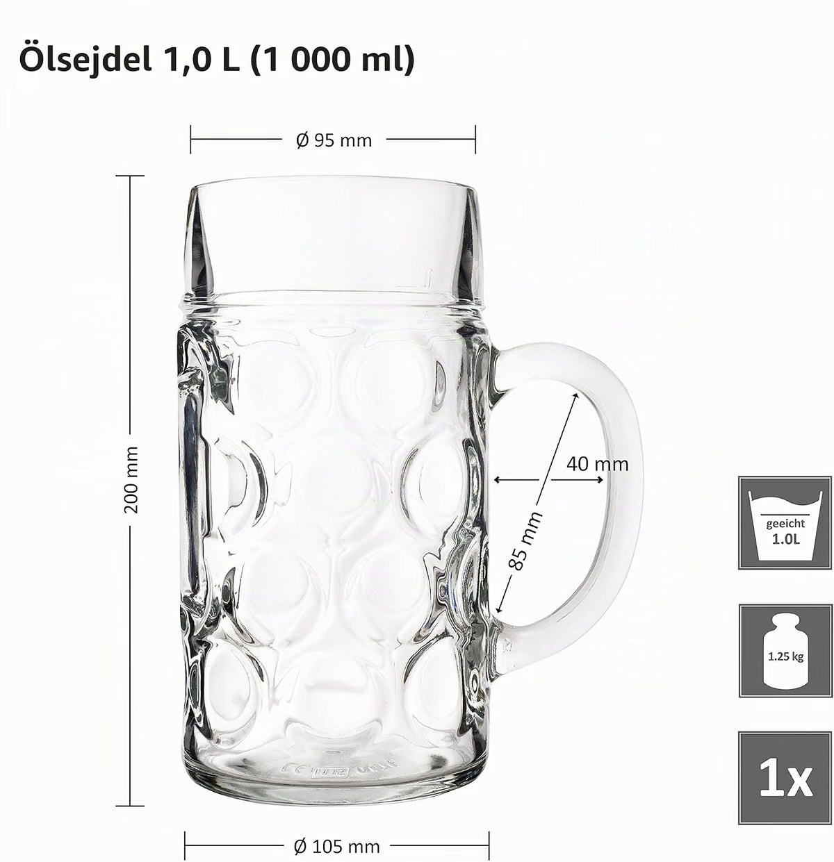 Tysk Ölsejdel 1 liter - 2 Pack