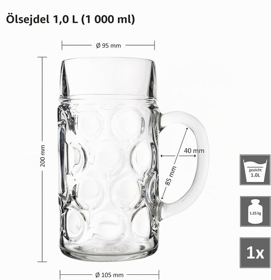 Tysk Ölsejdel 1 liter - 2 Pack