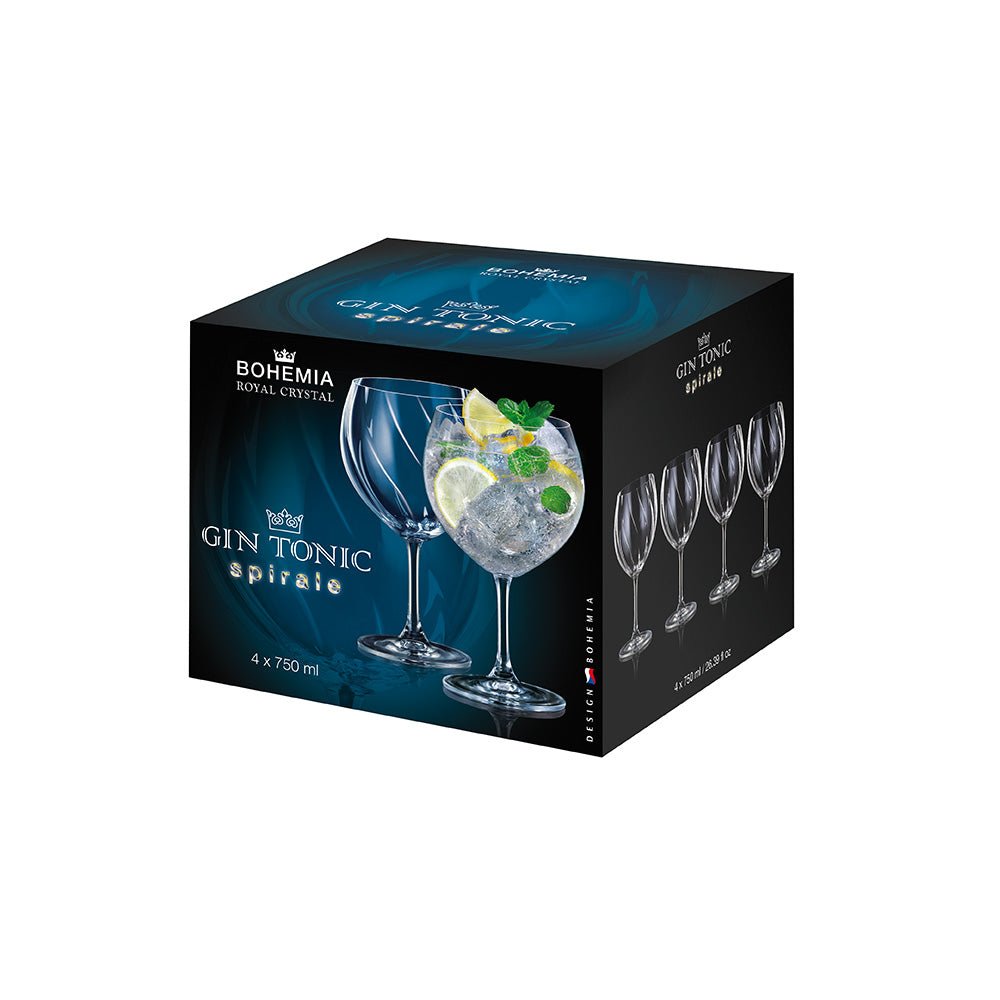 Bohemia Gin & Tonic Spirale glas 750 ml – 4 - pack - Björk & Bitter