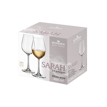 Bohemia Royal Crystal Sarah vinglas 400 ml – 6 - pack - Björk & Bitter