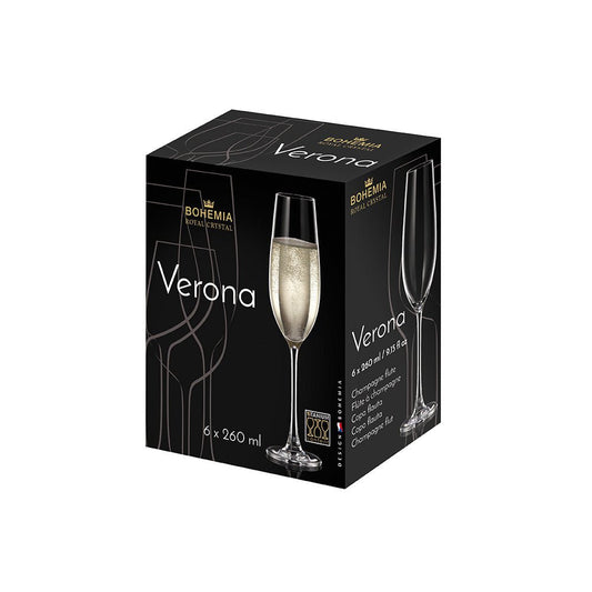 Bohemia Royal Crystal Verona champagneglas 260 ml – 6 - pack - Björk & Bitter