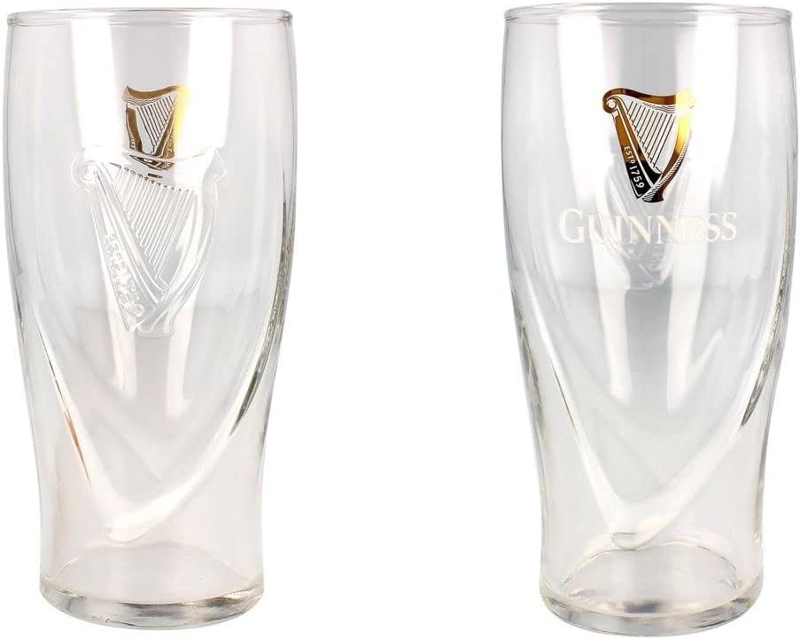 Guinness ölglas 50 cl – relief och tulpanform sidovy