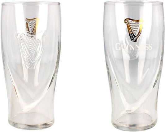 Guinness ölglas 50 cl – relief och tulpanform sidovy
