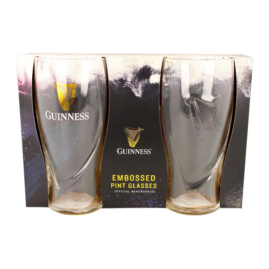 Guinness Officiella ölglas Relief 500 ml - 2 pack - Björk & Bitter