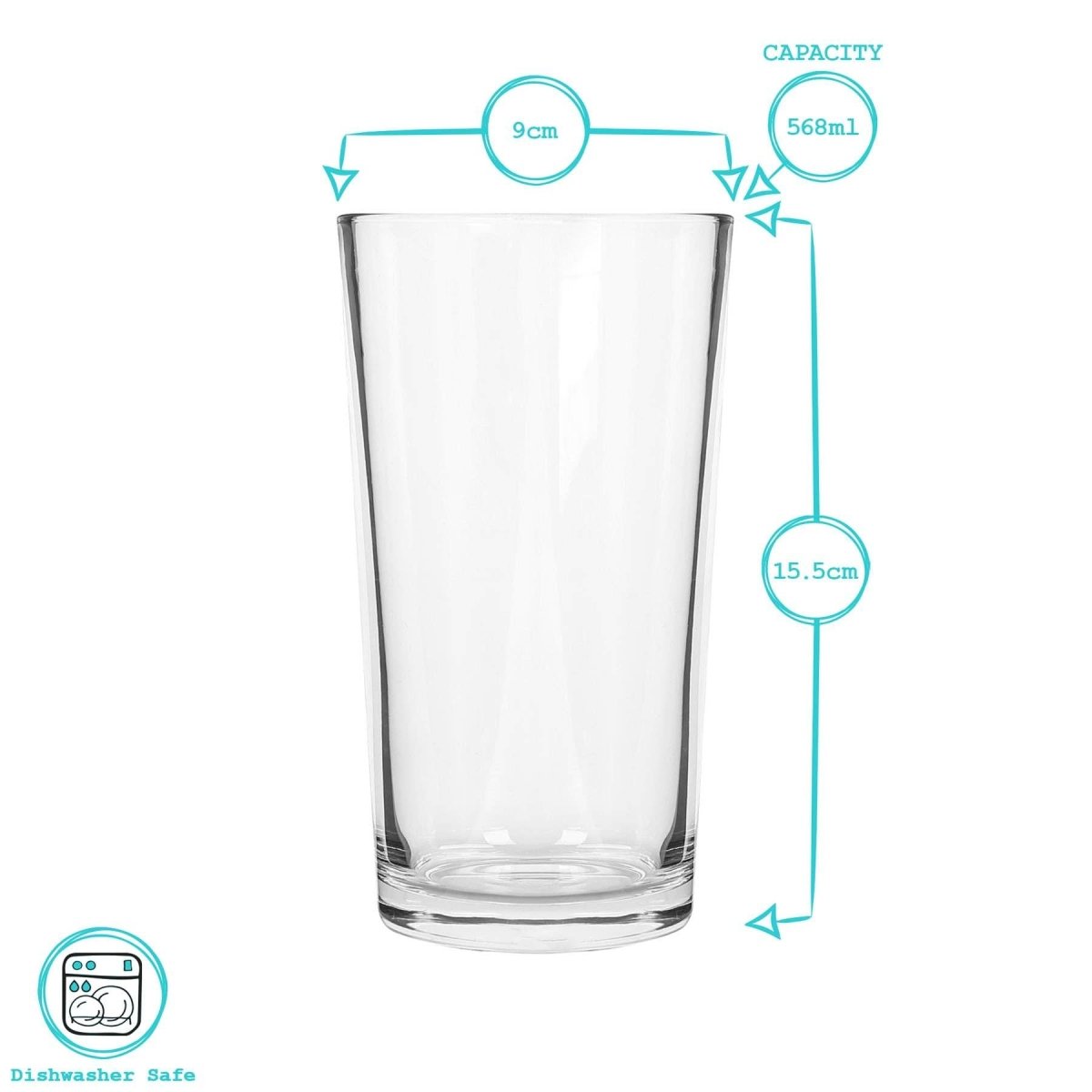 Koniskt Ölglas 570 ml - 6 Pack - Björk & Bitter