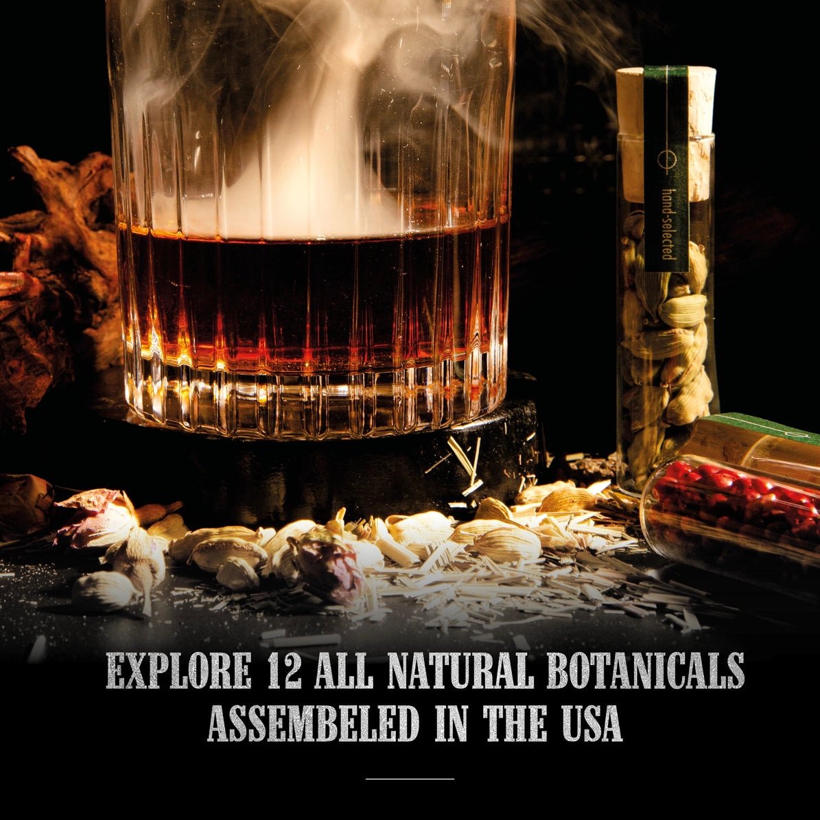 Whiskey smoker kit – 6 rökträ och 6 botanicals