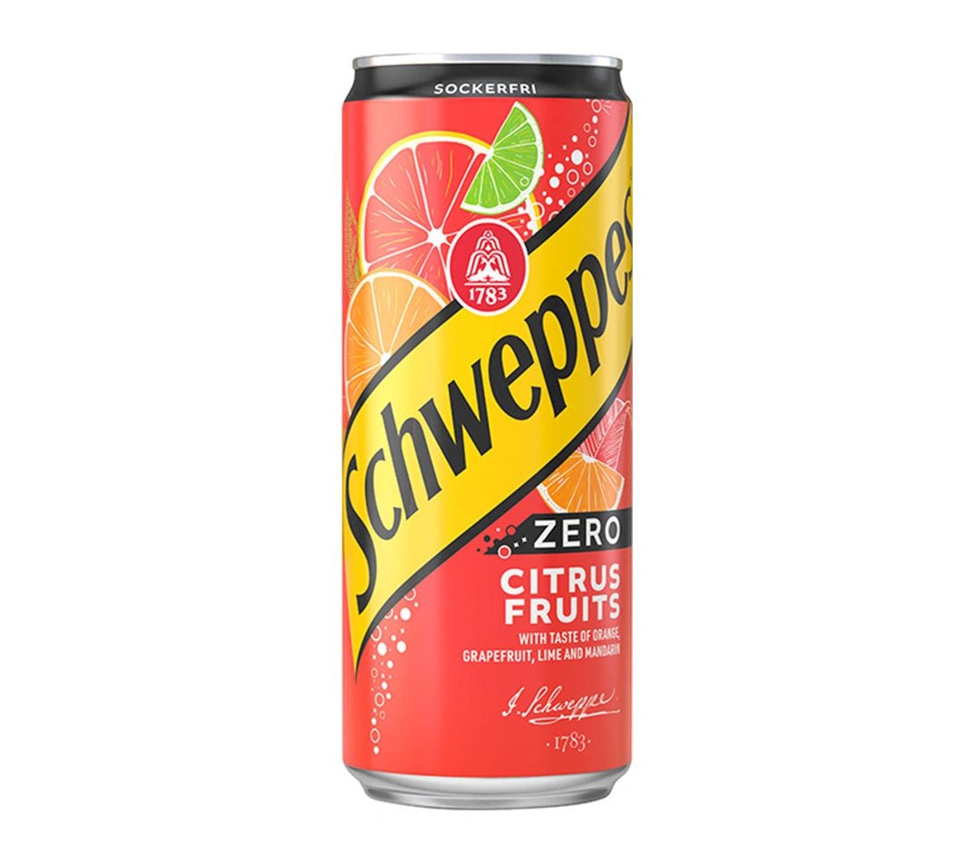 Schweppes Citrus Fruits Zero 33 cl - Björk & Bitter